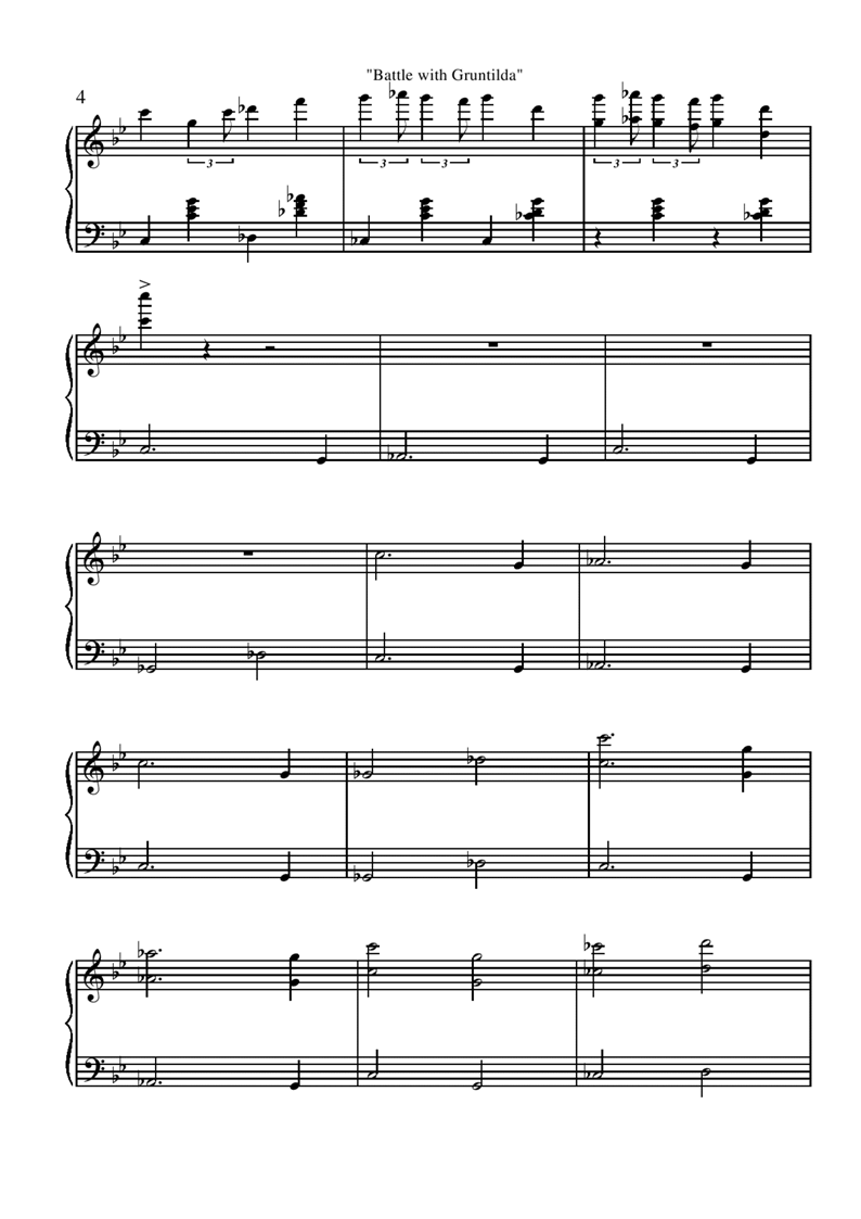 battle with gruntilda钢琴曲谱（图4）