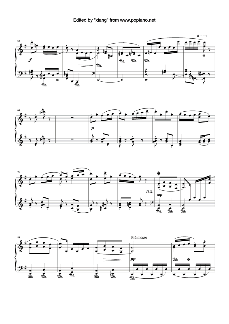Gold Saucer钢琴曲谱（图4）