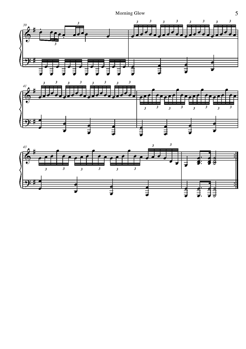 Morning Glow钢琴曲谱（图5）
