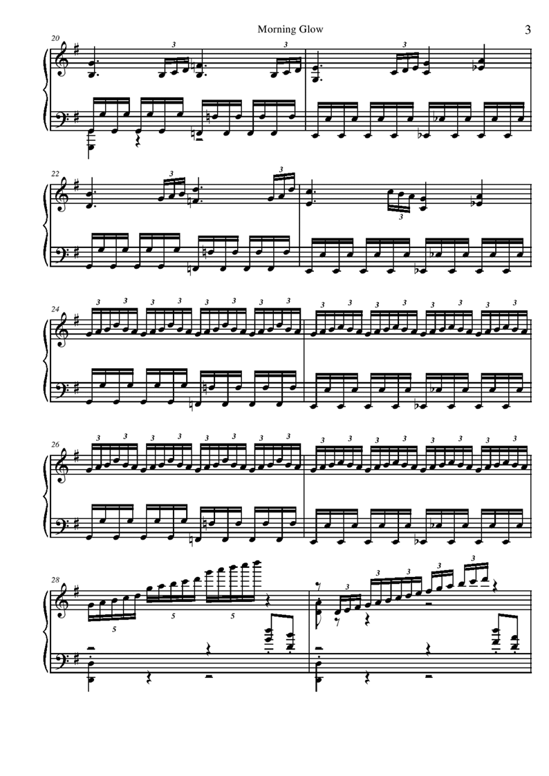 Morning Glow钢琴曲谱（图3）