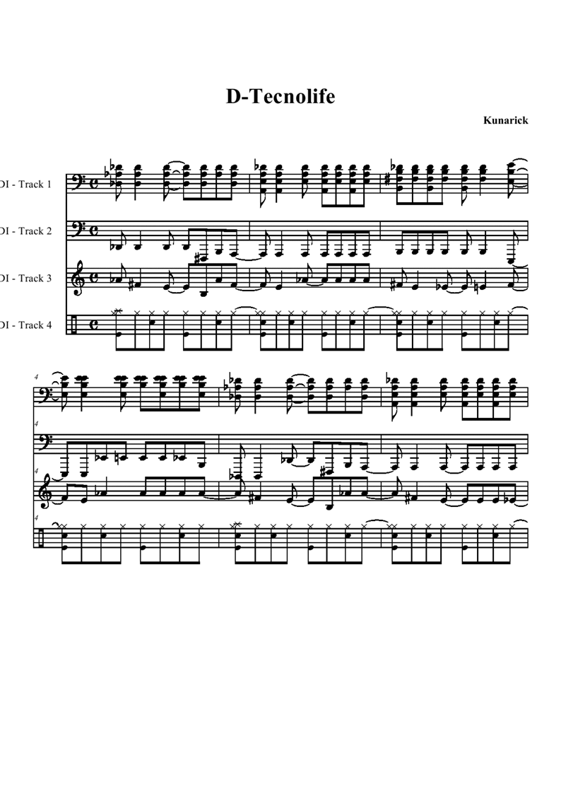 D-Tecnolife钢琴曲谱（图1）