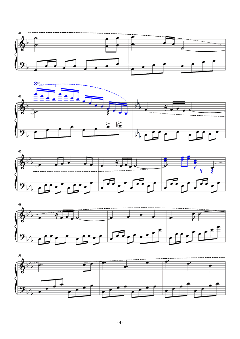 Fate钢琴曲谱（图4）