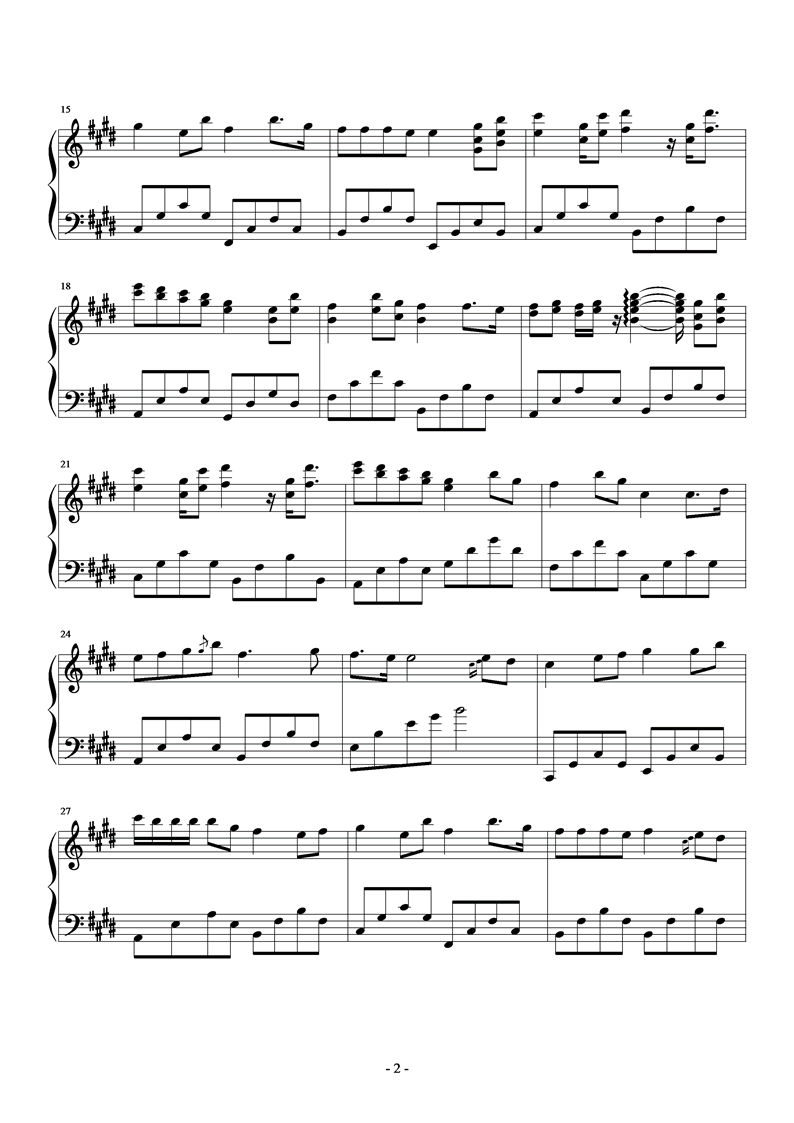 Vang Trang Khoc钢琴曲谱（图2）