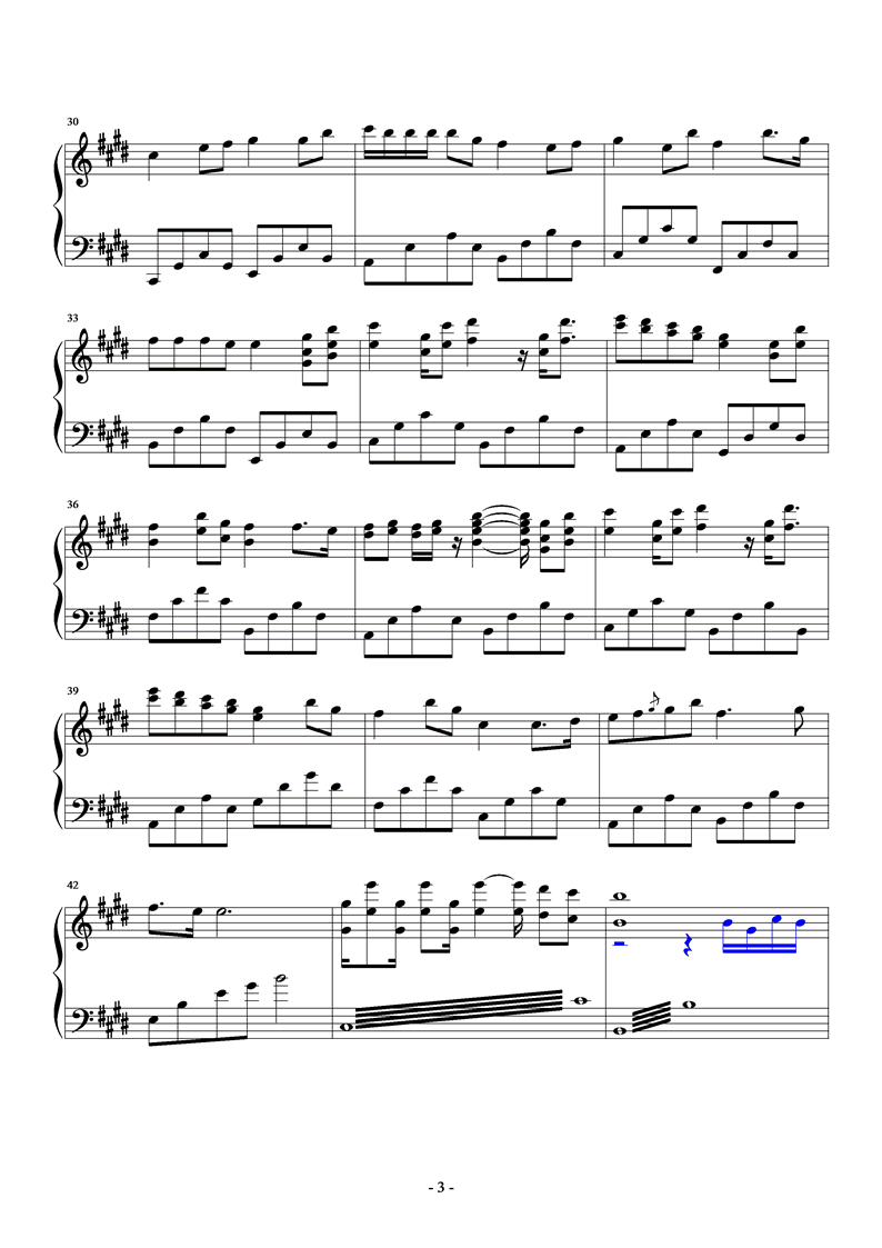 Vang Trang Khoc钢琴曲谱（图3）
