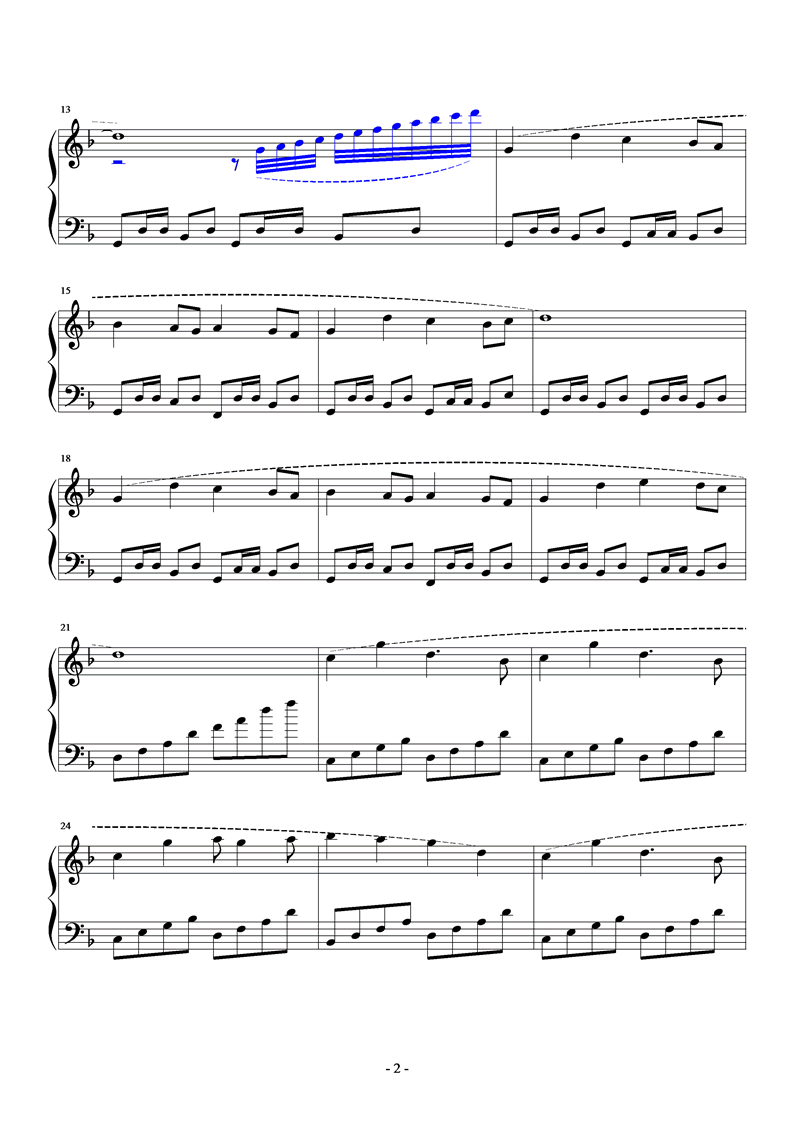 Fate钢琴曲谱（图2）