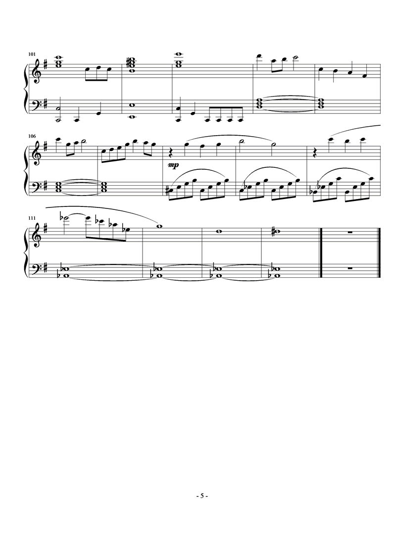 Main Theme钢琴曲谱（图5）