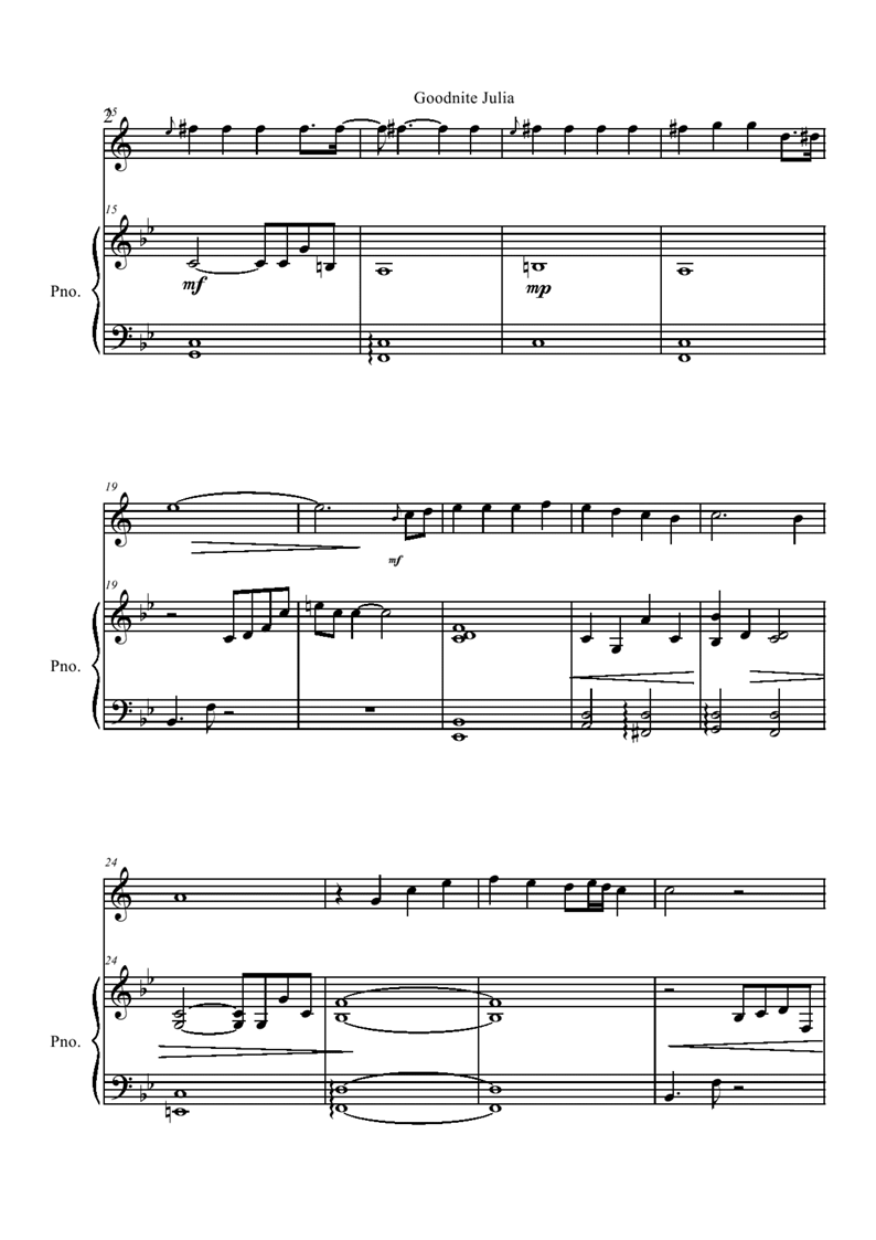 Goodnight Julia钢琴曲谱（图2）