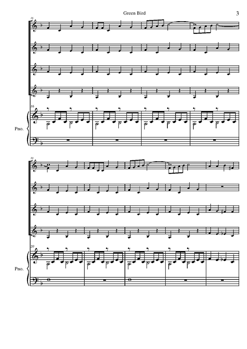 Green Bird钢琴曲谱（图3）