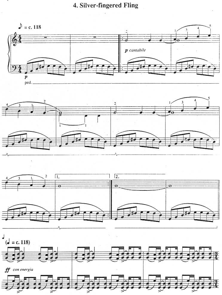 silver fingered fling钢琴曲谱（图1）