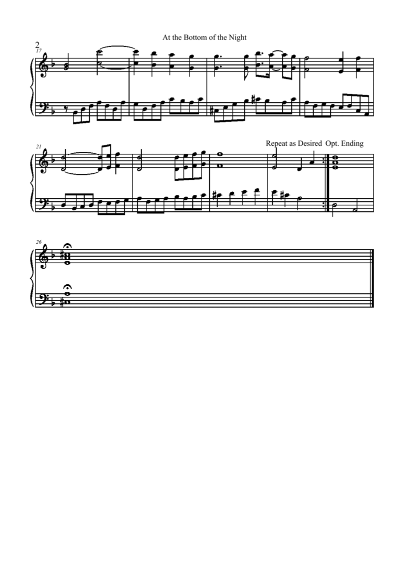 At the Bottom of Night钢琴曲谱（图2）