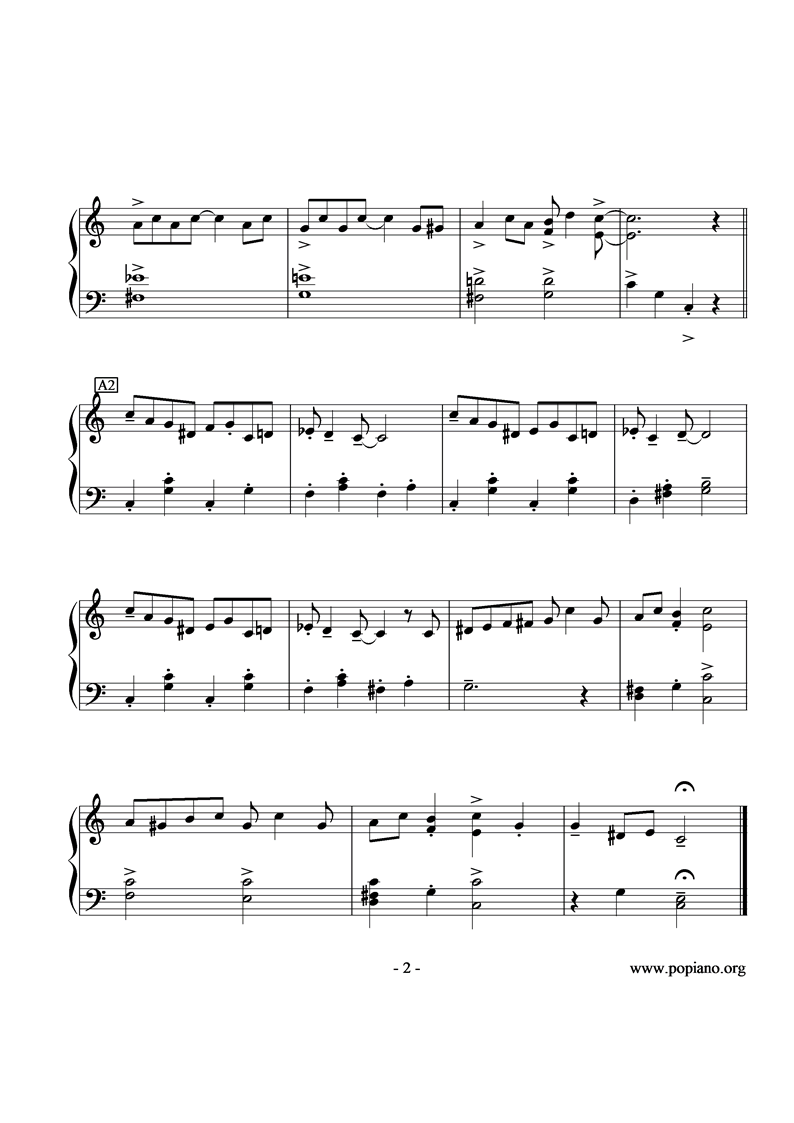 玩偶雷格泰姆钢琴曲谱（图2）