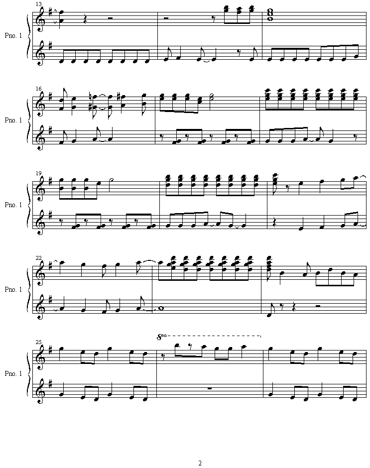 odoru_ponpokorin钢琴曲谱（图2）