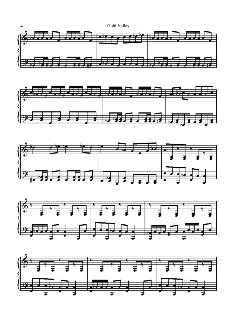 gobi valley钢琴曲谱（图4）