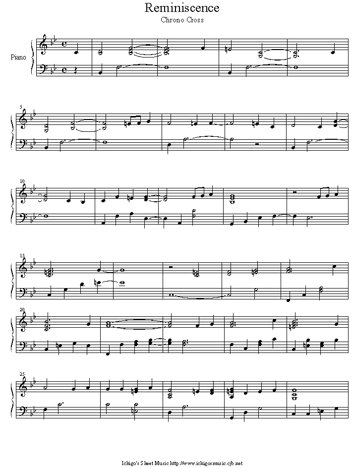 reminiscence钢琴曲谱（图1）