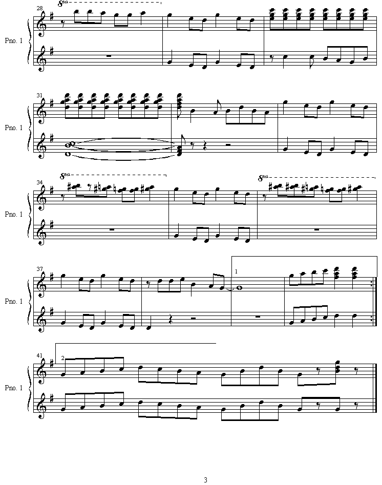 odoru_ponpokorin钢琴曲谱（图3）