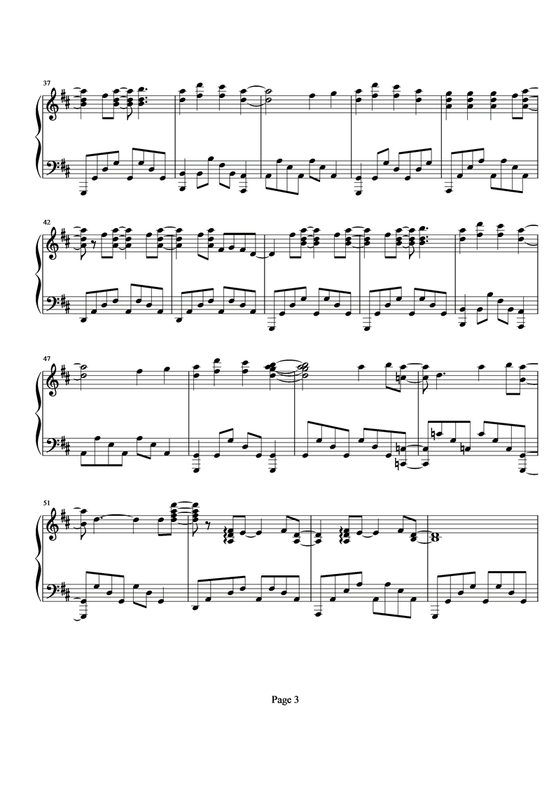 樱 KISS钢琴曲谱（图3）