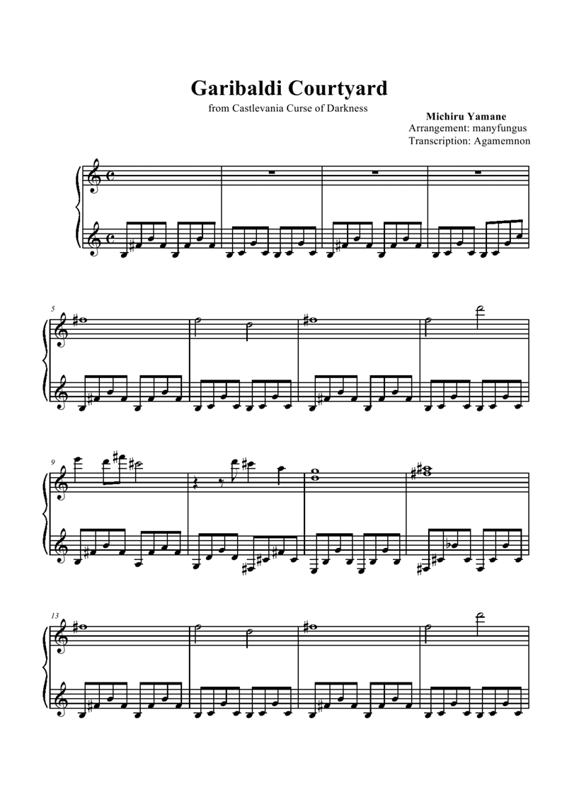 Garibaldi Courtyard钢琴曲谱（图1）