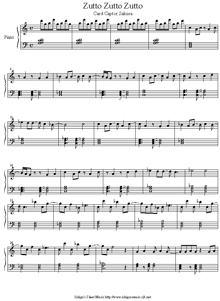 zutto_zutto_zutto钢琴曲谱（图1）