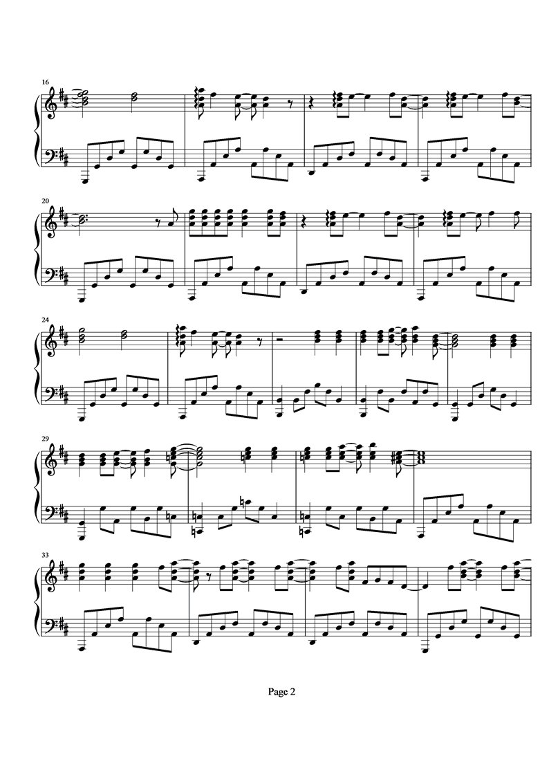 樱 KISS钢琴曲谱（图2）