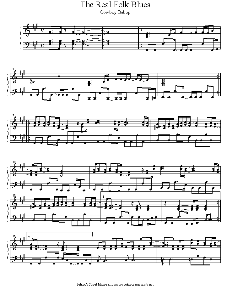 the_real_folk_blues钢琴曲谱（图1）
