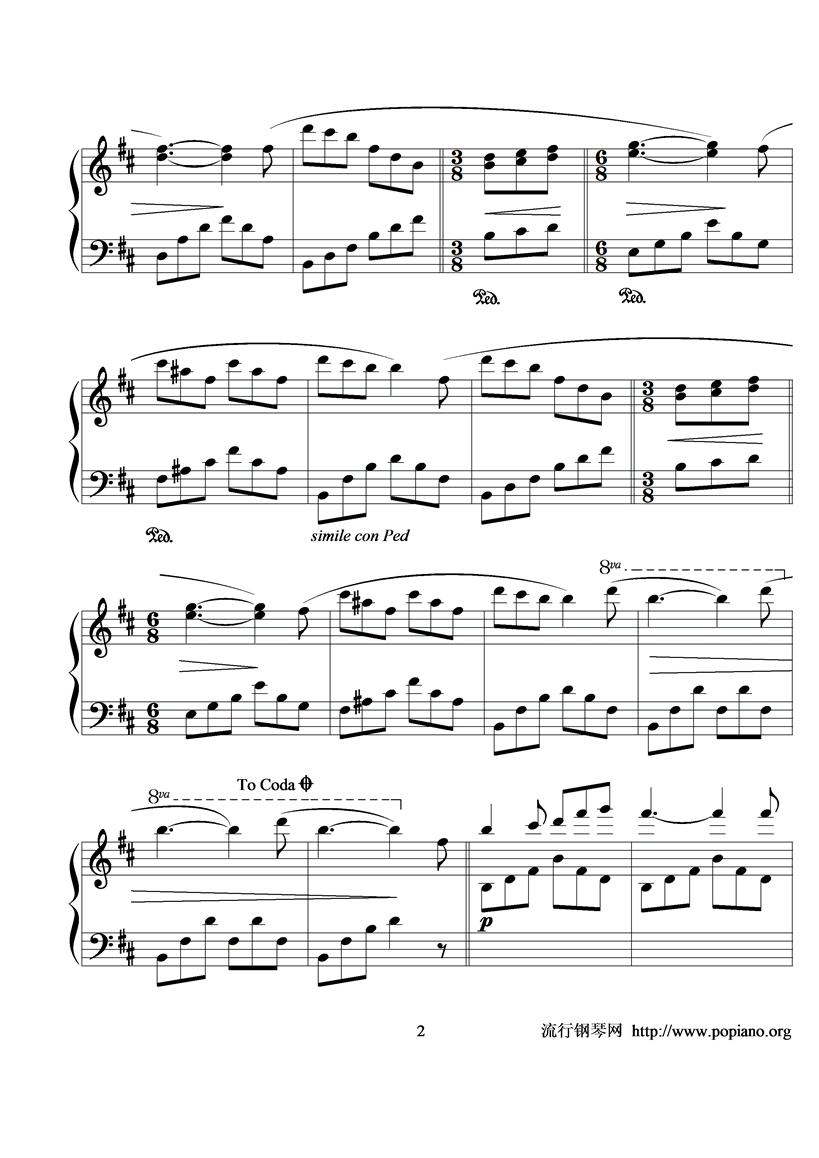 秘密的庭院钢琴曲谱（图2）