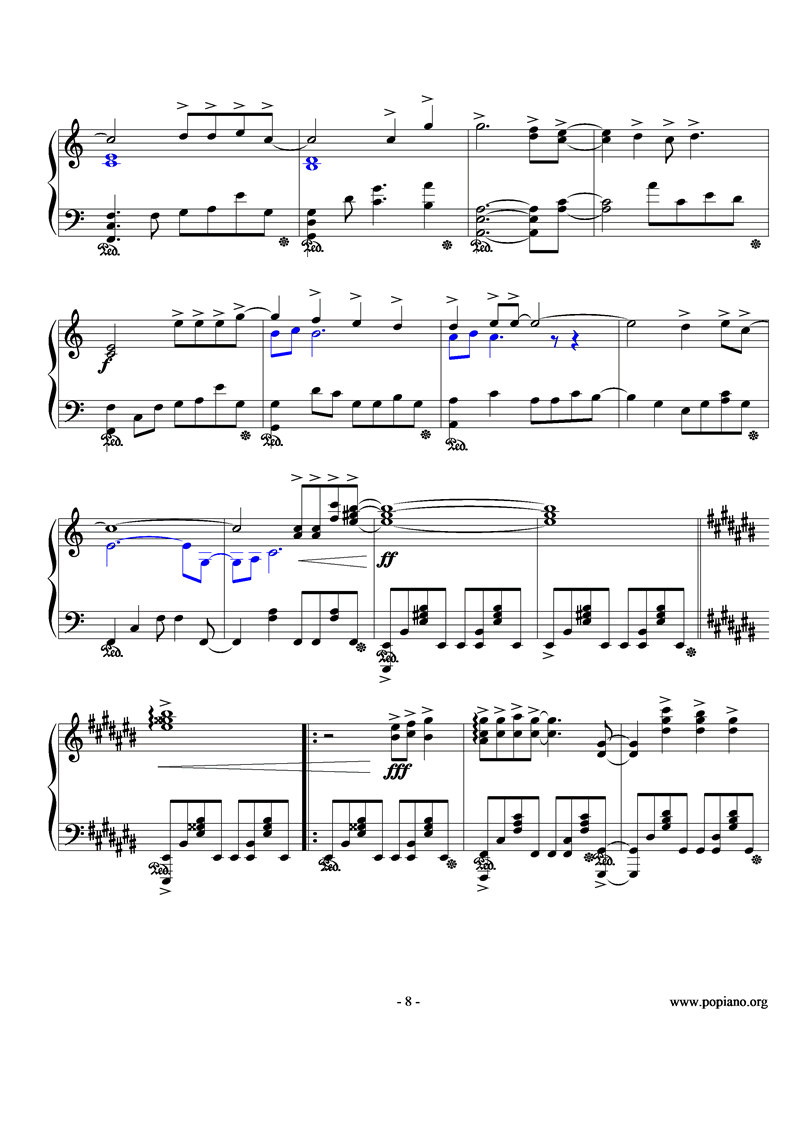 绯色之空钢琴曲谱（图8）