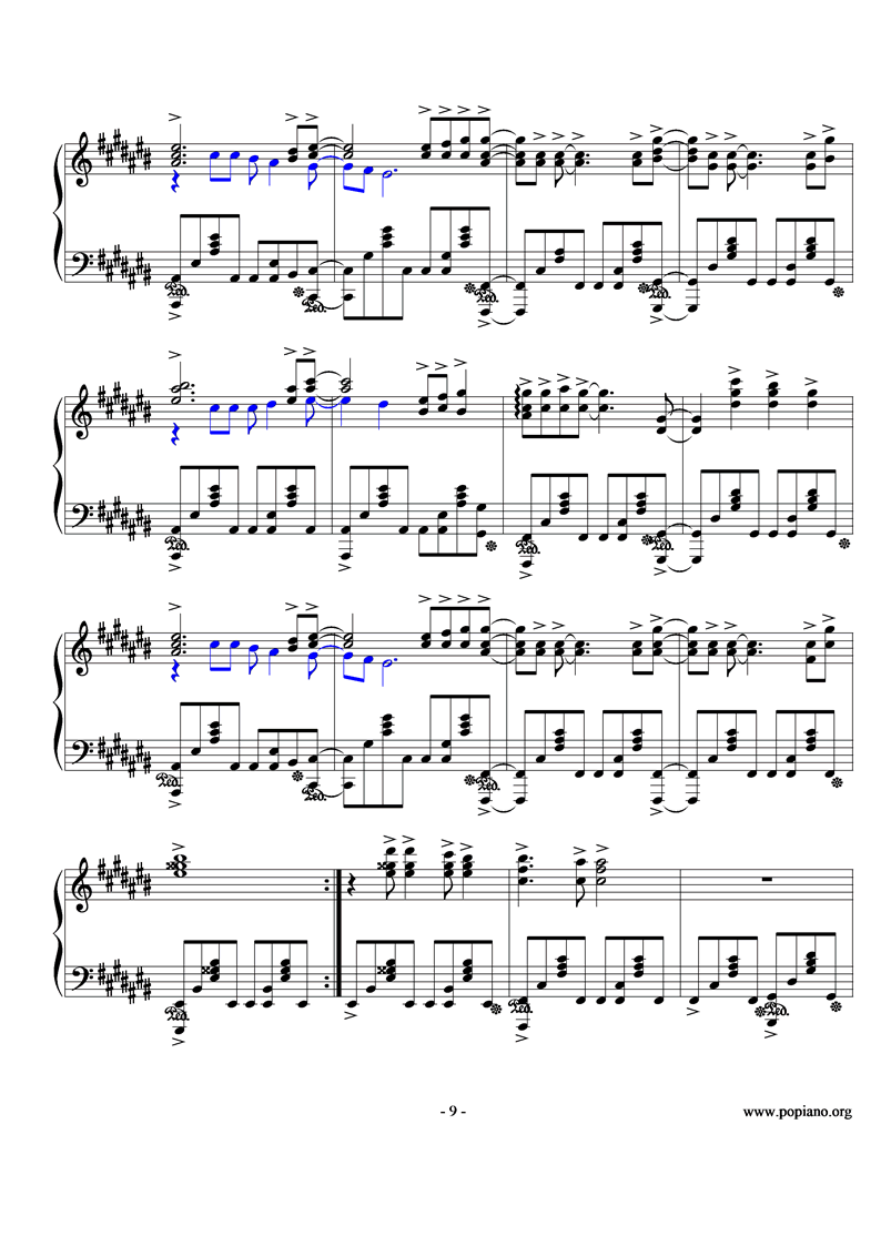 绯色之空钢琴曲谱（图9）