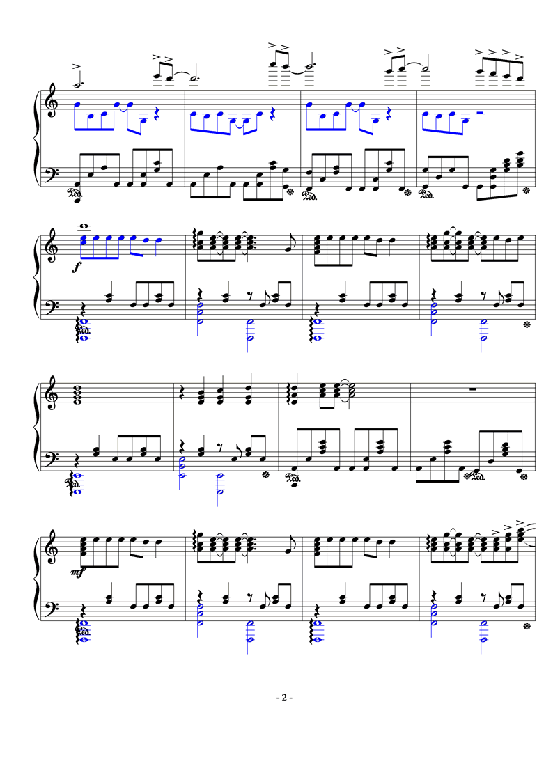 绯色之空钢琴曲谱（图2）