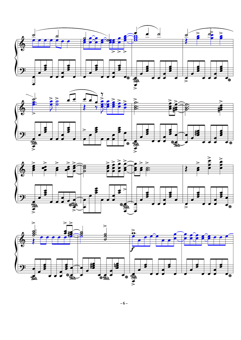 绯色之空钢琴曲谱（图6）