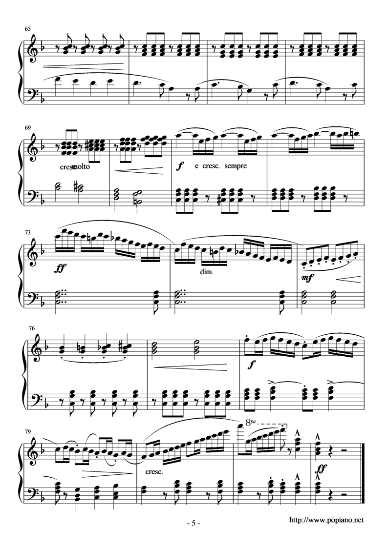 石楠玫瑰钢琴曲谱（图5）