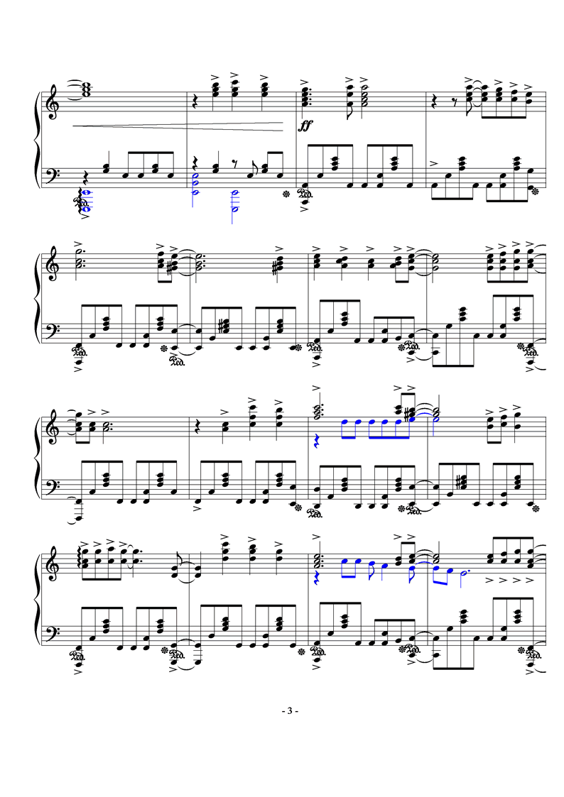 绯色之空钢琴曲谱（图3）