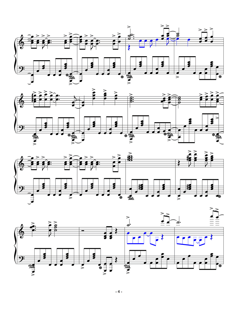 绯色之空钢琴曲谱（图4）