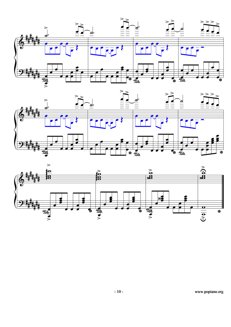 绯色之空钢琴曲谱（图10）