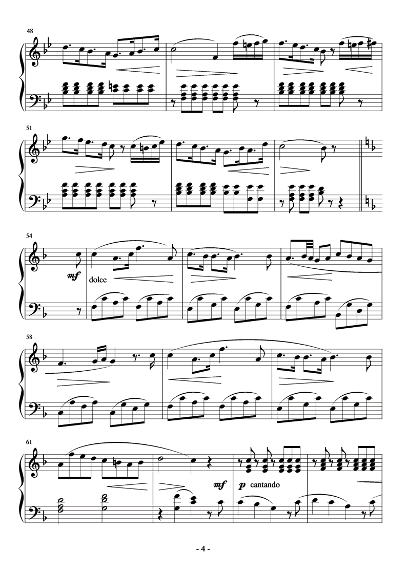 石楠玫瑰钢琴曲谱（图4）