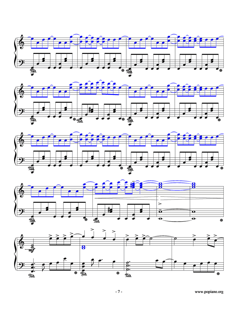 绯色之空钢琴曲谱（图7）