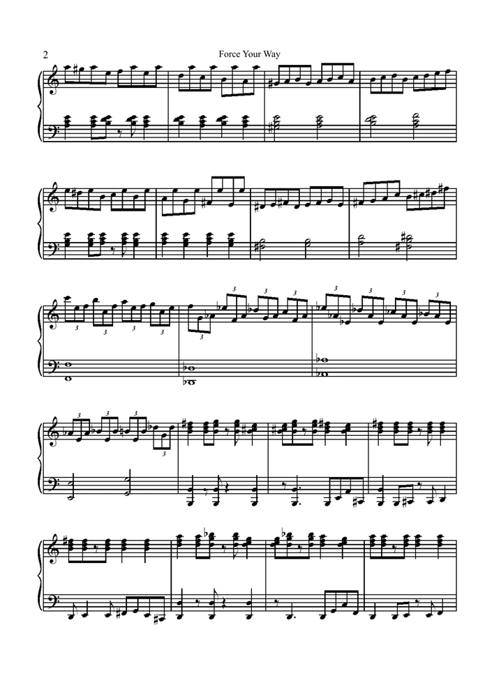 Force Your Way钢琴曲谱（图2）