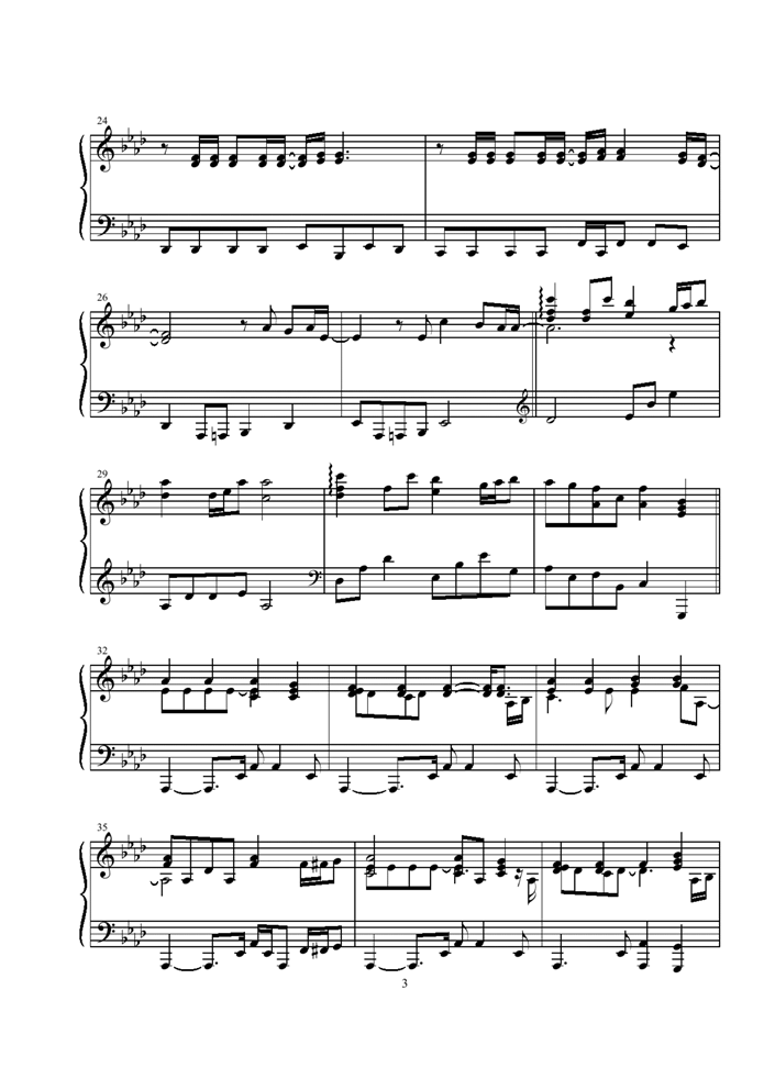 Karenai Hana钢琴曲谱（图3）
