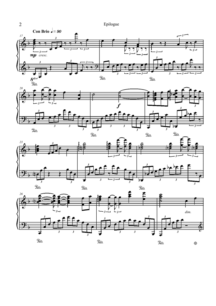 Epilogue钢琴曲谱（图2）
