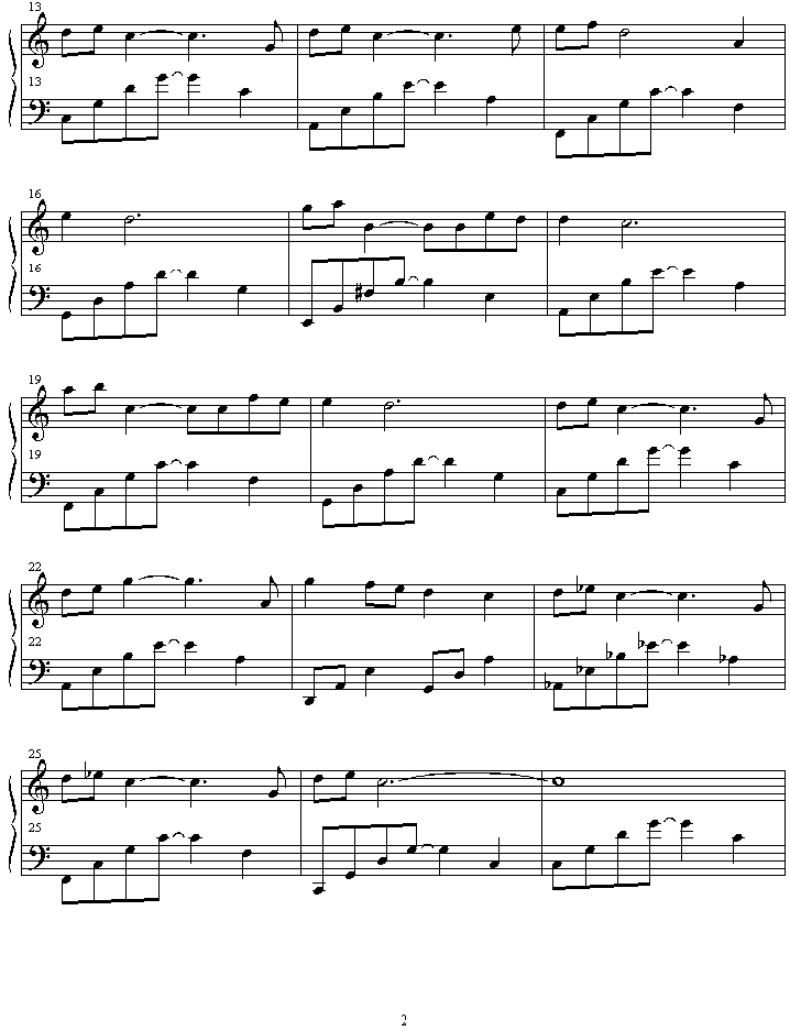 rydia钢琴曲谱（图2）