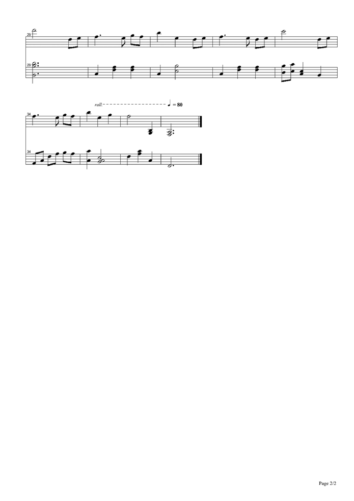 hanayou钢琴曲谱（图2）
