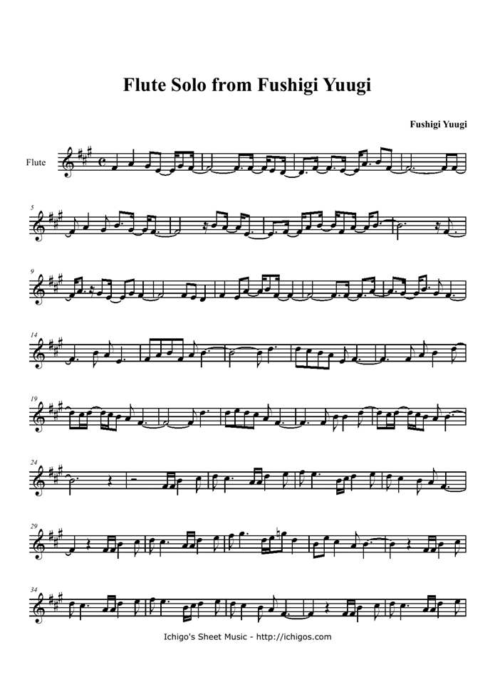 Flute Solo钢琴曲谱（图1）