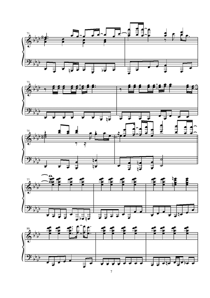 Karenai Hana钢琴曲谱（图7）