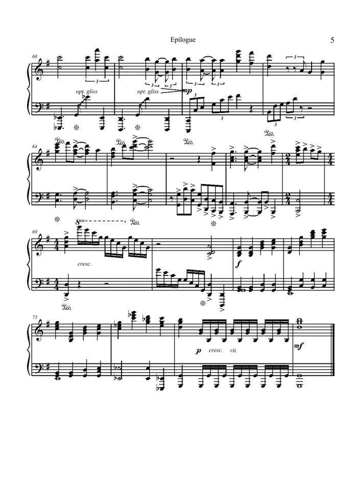 Epilogue钢琴曲谱（图5）