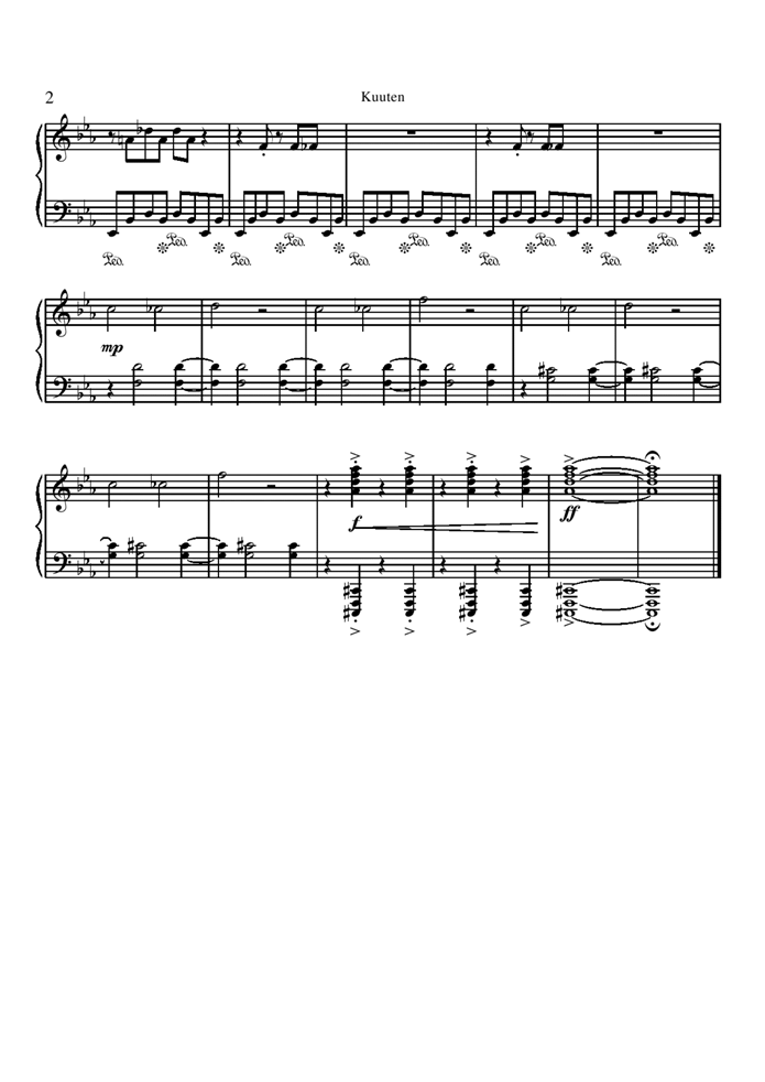 Kuuten钢琴曲谱（图2）