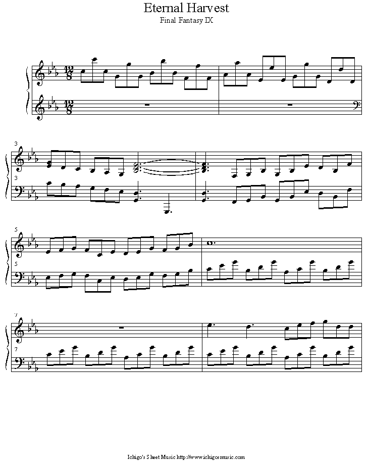 eternal_harvest钢琴曲谱（图1）