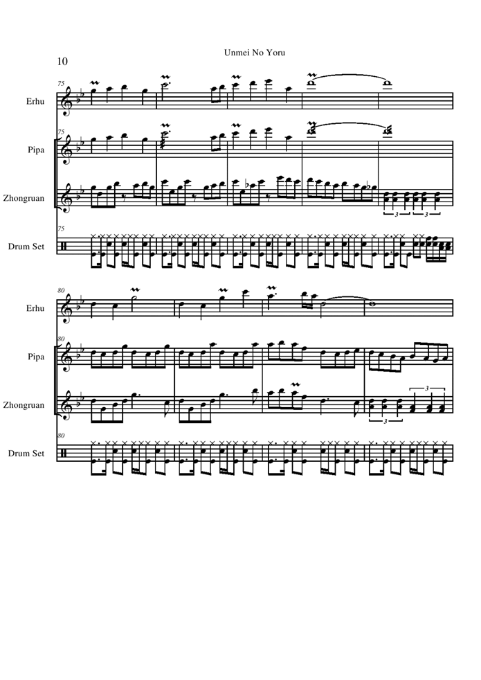 Unmei No Yoru钢琴曲谱（图10）