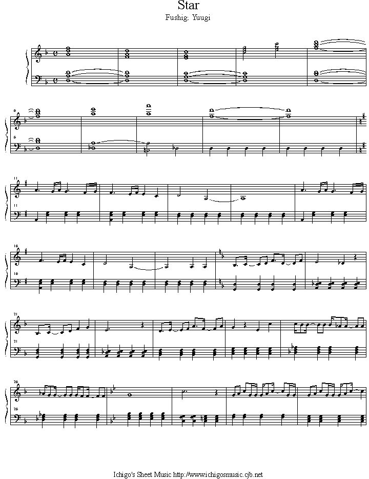 star钢琴曲谱（图1）