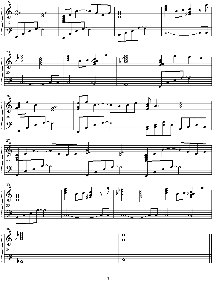 lenna_s_theme钢琴曲谱（图2）