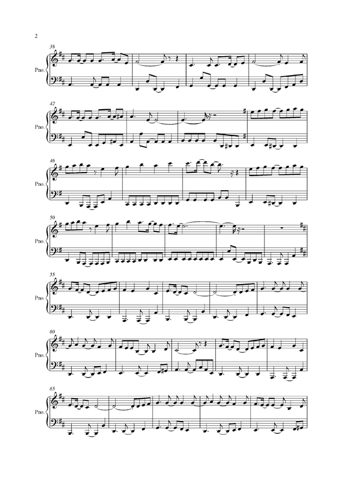 Negaigoto Hitotsu Dake钢琴曲谱（图2）