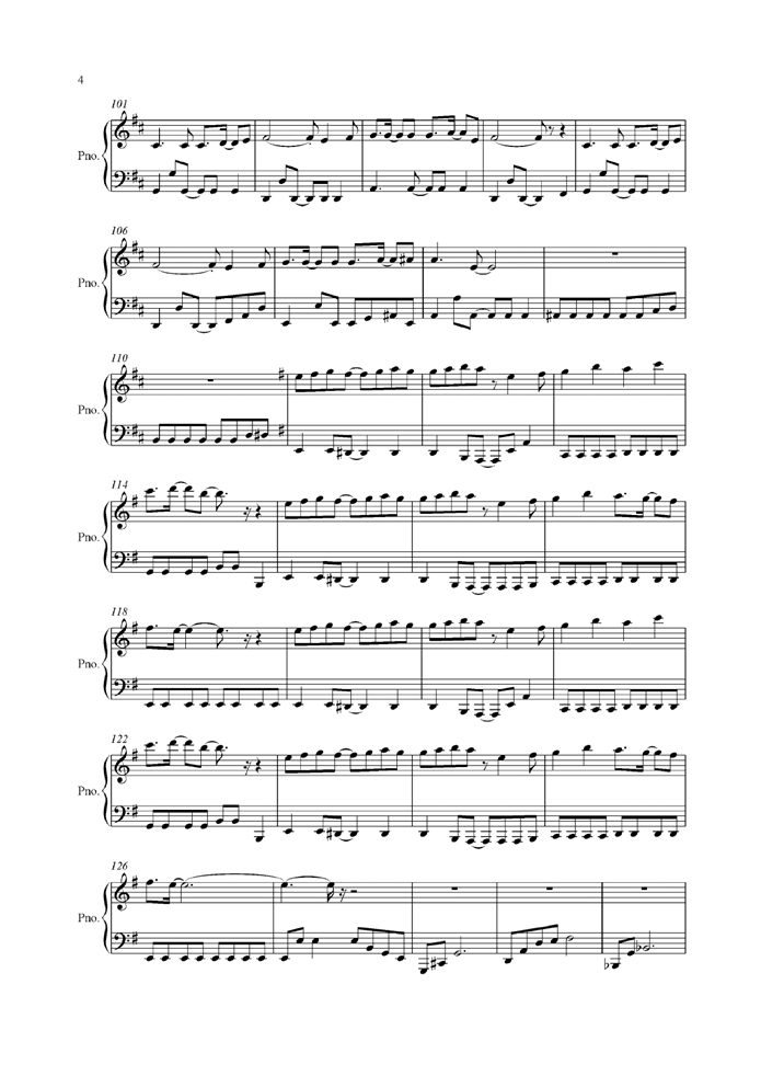 Negaigoto Hitotsu Dake钢琴曲谱（图4）